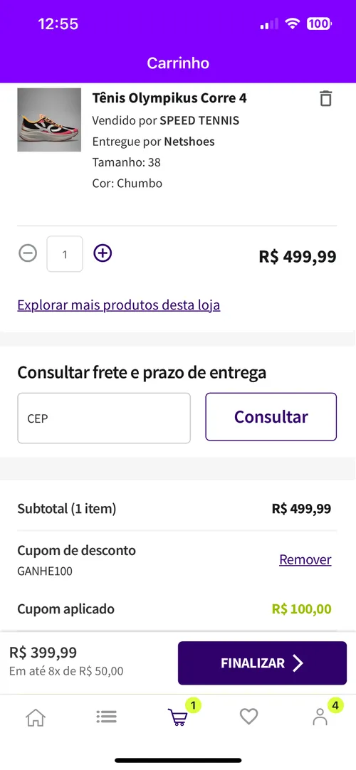 Imagem na descrição da promoção