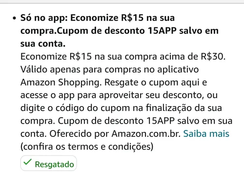 Imagem na descrição da promoção