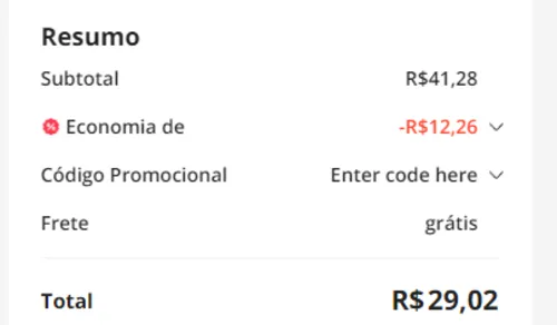 Imagem na descrição da promoção