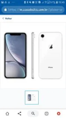 iPhone XR Apple Branco 64GB, Tela Retina LCD de 6,1”, iOS 12, Câmera Traseira 12MP, Resistente à Água - R$2998