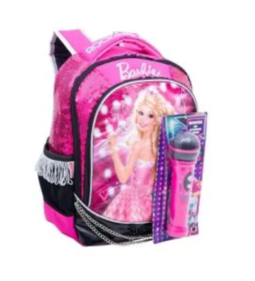 Saindo por R$ 59: Mochila Infantil Escolar Tam. M Sestini Barbie - Rock In Royals com Microfone | Pelando
