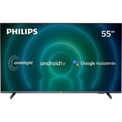 [Reembalado] Smart TV Philips 55&quot; Android Ambilight  4K 55PUG7906/78 Google Assistant Comando de Voz Dolby V