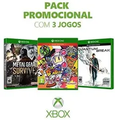 Box Games - Metal Gear Survive + Super Bomberman R + Quantum Break - Xbox One