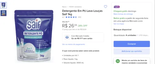 Imagem na descrição da promoção