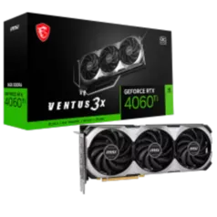 Placa de Vídeo RTX 4060 Ti MSI NVIDIA GeForce Ventus 3X OC, 8GB, GDDR6, DLSS, Ray Tracing,  912-V515