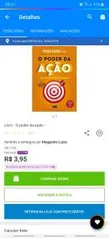 [App Magalu] Livro - O poder da ação - R$4