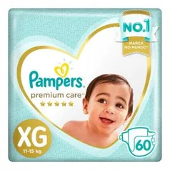 Fralda Pampers Premium Care XG | 3 pacotes | R$158