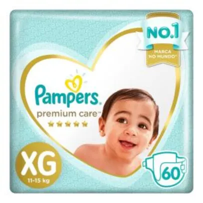 Fralda Pampers Premium Care XG | 3 pacotes | R$158