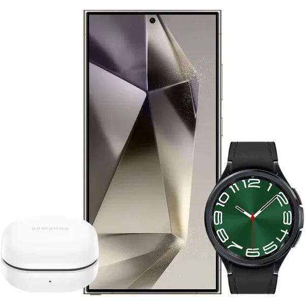 Imagem do produto Galaxy S24 Ultra 512GB - Cinza + Galaxy Watch6 Classic Lte 47mm - Preto + Galaxy Buds Fe - Grafite