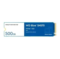 SSD WD Blue SN570, 500GB, M.2 2280, NVMe, Leituras 3.500Mbp/s, Gravação 2.300Mbp/s, Azul - WDS500G3B