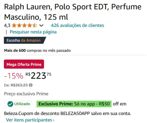 Imagem na descrição da promoção