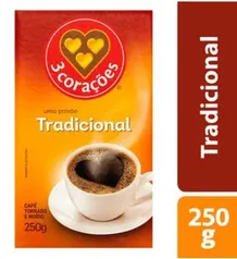 Café Vácuo Tradicional 3 Corações 250G