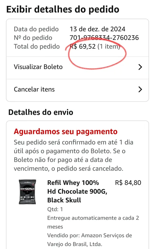 Imagem na descrição da promoção