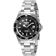 Relógio Masculino Invicta Pro Diver 37.5mm de Quartzo de Aço Inoxidável, Prata (Modelo: 8932)