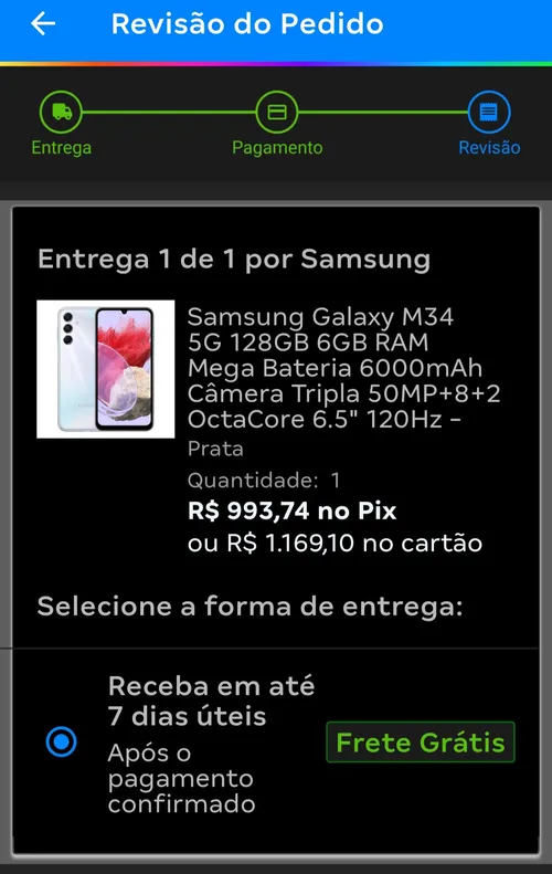 Imagem na descrição da promoção