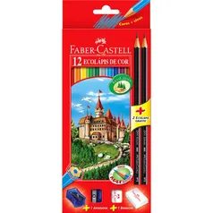 Ecolápis De Cor Faber Castell Kit Escolar 12 Cores 