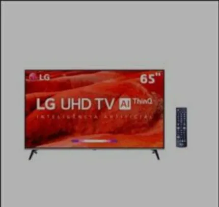 Smart TV LED 65" UHD 4K LG 65UM7520PSB com ThinQ AI Inteligência Artificial, IPS, Quad Core, HDR Ativo, DTS Virtual X, WebOS 4.5, Bluetooth