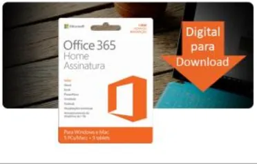 Microsoft Office 365 Home ESD para 5 PC/MAC 6GQ-00088 - Digital para Download