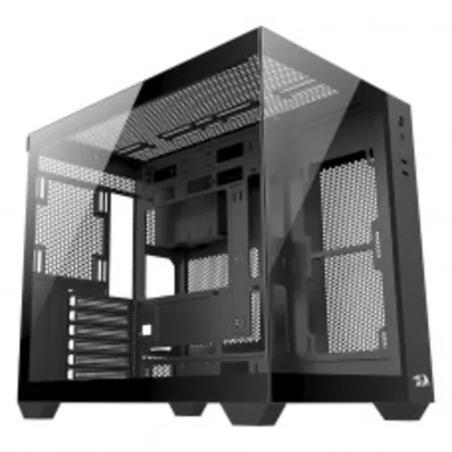 Gabinete Gamer Redragon Wideload Lite, Mid Tower, Vidro Temperado, ATX, Black, Sem Fonte, Sem Fan, CA-604B