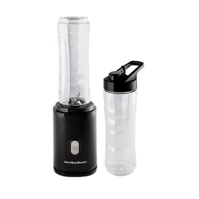 Liquidificador Individual, Preto, Dois Copos, Personal Blender 110v, Hamilton Beach