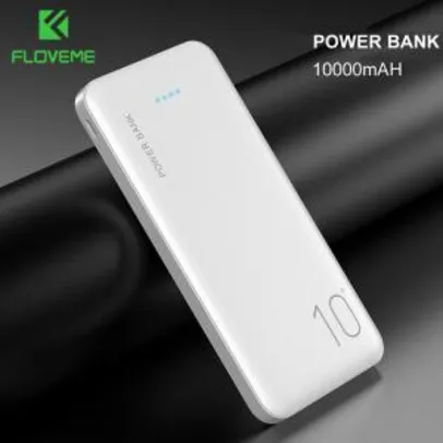 Floveme power bank 10000 mah carregador portátil | R$76