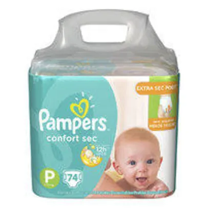 Fraldas Pampers (P, M, G, XG) a partir de 80 centavos a tira.