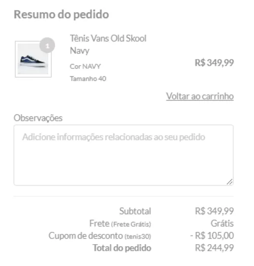 Imagem na descrição da promoção