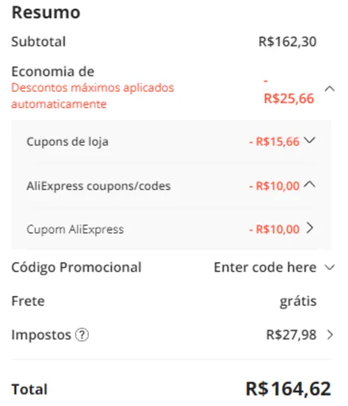 Imagem na descrição da promoção