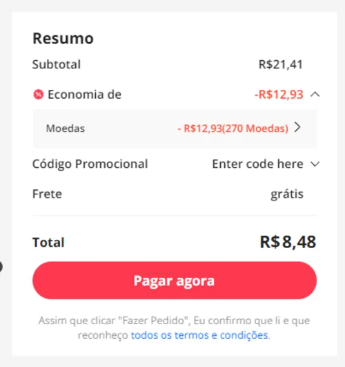 Imagem na descrição da promoção