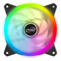 Cooler para Gabinete Fantech Turbine, Rainbow, Black, 120mm, FC124