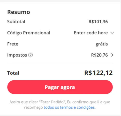 Imagem na descrição da promoção