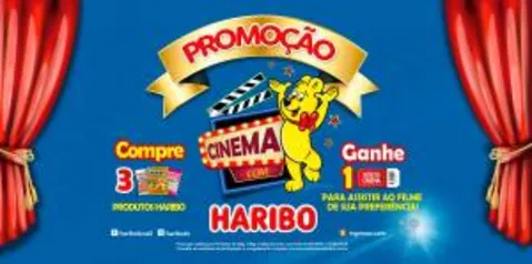 Compre 3 produtos Haribo e ganhe R$ 24 da Ingresso.com