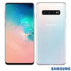 Samsung Galaxy S10 Branco, com Tela Infinita de 6,1", 4G, 128GB | R$2199