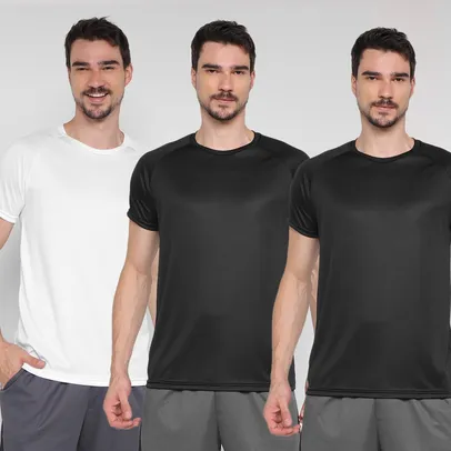 Kit 3 Camisetas Gonew Básica Workout Masculina C/ 3 Peças