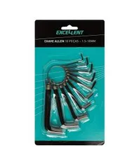 (PRIME) Chave Allen Jogo Com 8 Peças Com Argola 1, 5 A 6 Mm Eda | R$3,99