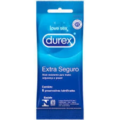 Preservativo Durex Extra Seguro - 6 Unidades - R$ 5,54