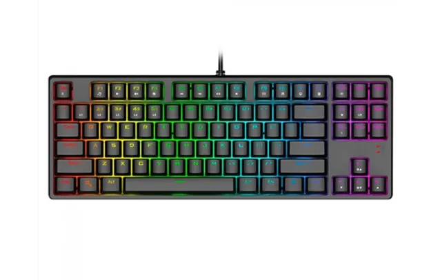 Teclado Mecânico Gamer 1STPLAYER DK5.0, Lite, RGB, Switch Blue, ANSI, Black