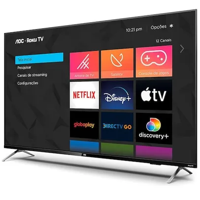 Smart TV AOC Roku LED 50" 4K UHD Wi-Fi 50U6125/78G