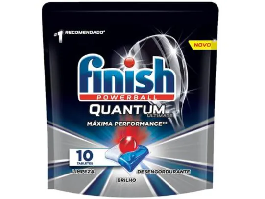 Tabletes Lava Louças Finish Powerball Quantum Ultimate 125g R$14