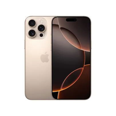 [Primeira Compra] iPhone 16 Pro Max Apple 256GB, Câmera Tripla de 48MP, Tela 6,9, Titânio-Deserto