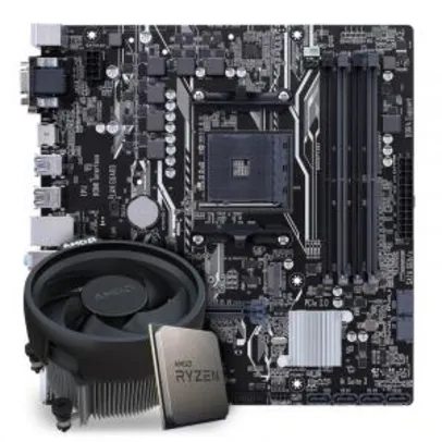 Kit Upgrade Placa Mãe Asus Prime B450M-A AMD AM4 + Processador AMD Ryzen 5 3600 3.6GHz