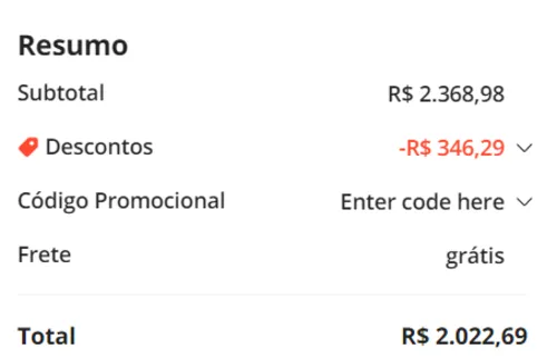 Imagem na descrição da promoção