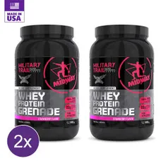 Kit 2x Whey Protein Grenade Military Trail 900g Morango - R$56