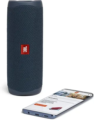 Caixa de Som Bluetooth JBL Flip 5 20W Azul - JBLFLIP5BLUMS