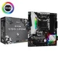 Placa-Mãe ASRock B450M Steel Legend | R$ 681