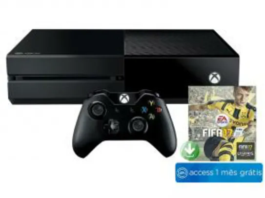 Xbox One 500gb + FIFA 17 + 1 mês de EA Access - R$1.349