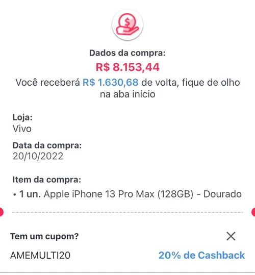 Imagem na descrição da promoção