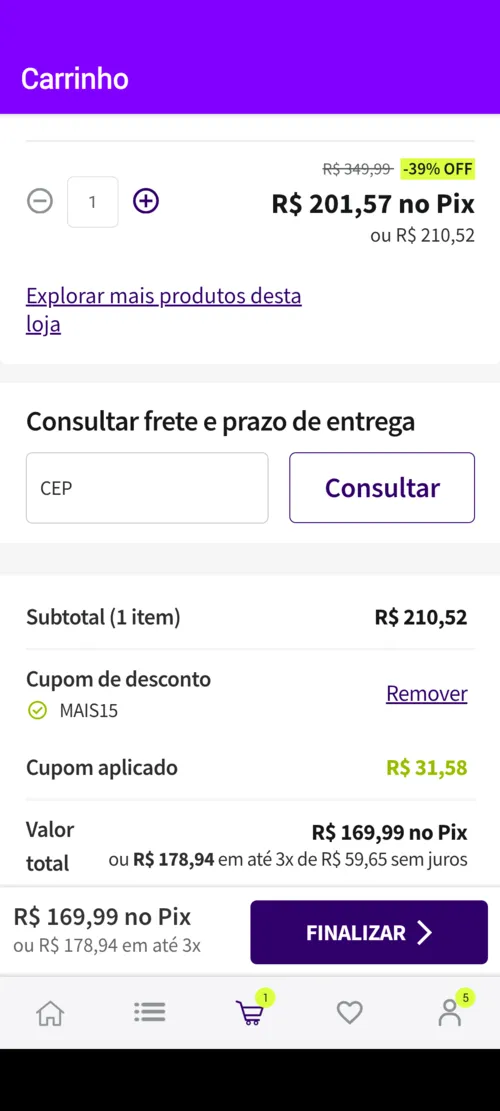 Imagem na descrição da promoção