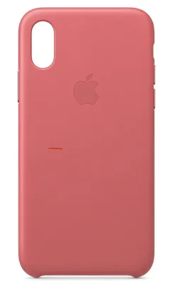 Capa Protetora para iPhone XS em Couro Rosa-Peônia - Apple - MTEU2ZM