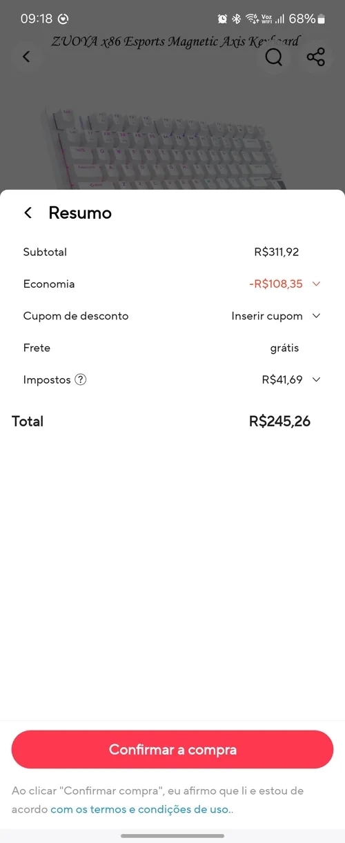 Imagem na descrição da promoção